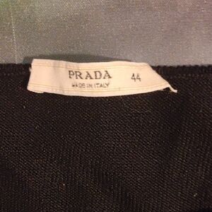 Prada Black Knit Elastic Waist Top IT 44 Made in Italy